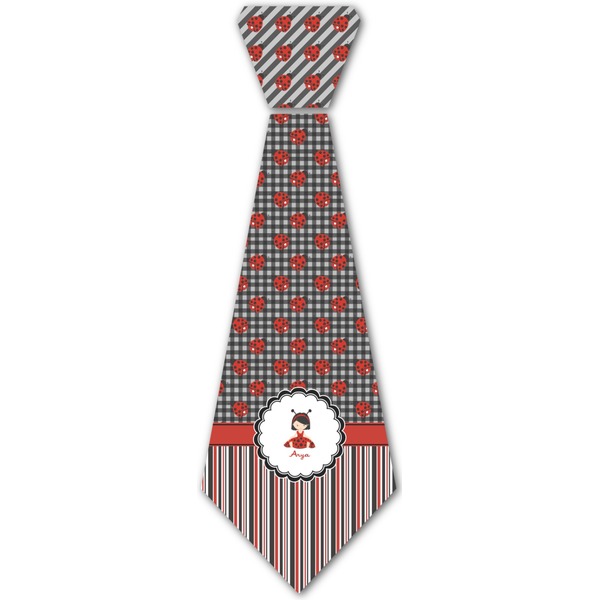 Custom Ladybugs & Stripes Iron On Tie (Personalized)