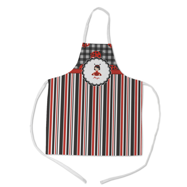 Custom Ladybugs & Stripes Kid's Apron w/ Name or Text