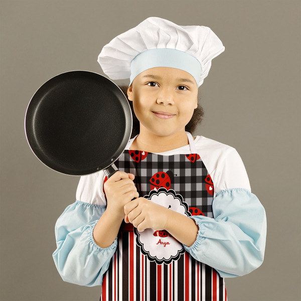 Ladybugs & Stripes Kid's Aprons - Medium - Lifestyle