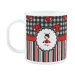 Ladybugs & Stripes Plastic Kids Mug (Personalized)