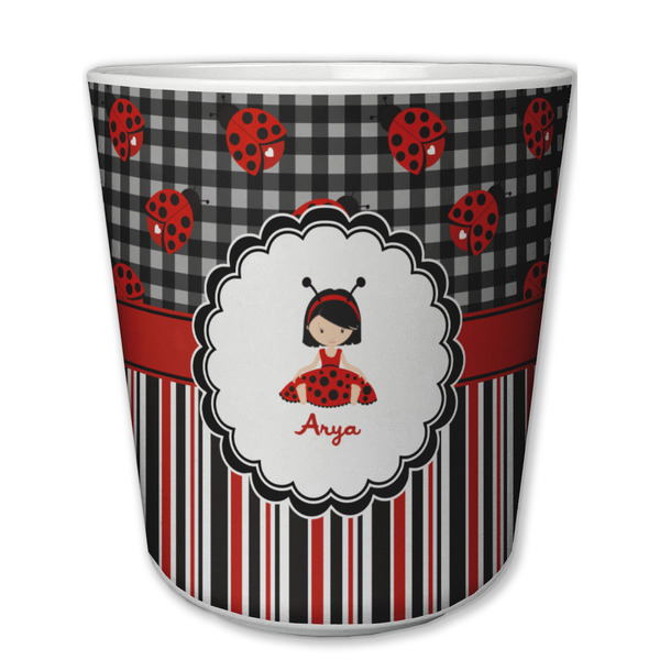Custom Ladybugs & Stripes Plastic Tumbler 6oz (Personalized)