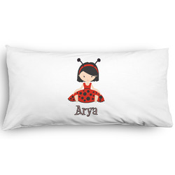 Ladybugs & Stripes Pillow Case - King - Graphic (Personalized)