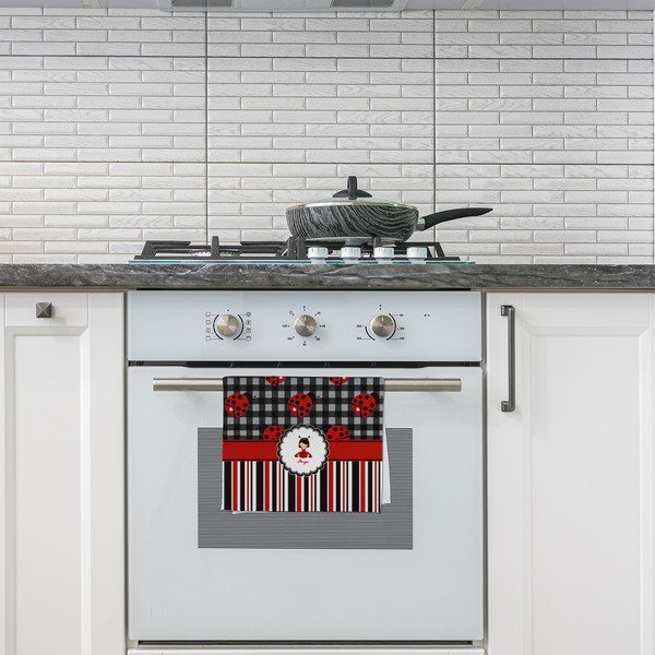 Ladybugs & Stripes Kitchen Towel - Poly Cotton - Lifestyle