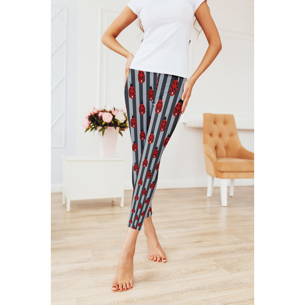 Ladybugs & Stripes Ladies Leggings - LIFESTYLE 2