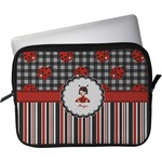 Ladybugs & Stripes Laptop Sleeve / Case - 13" (Personalized)