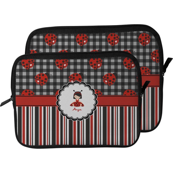 Ladybugs & Stripes Laptop Sleeve (Size Comparison)