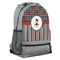 Ladybugs & Stripes Large Backpack - Gray - Angled View