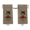 Ladybugs & Stripes Large Burlap Gift Bag - Front & Back (Personalized)