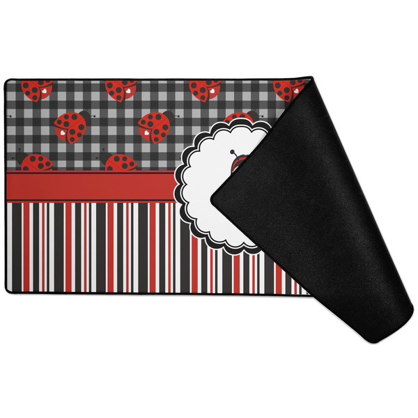 Ladybugs & Stripes Large Gaming Mats - FRONT W/ FOLD