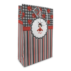 Ladybugs & Stripes Large Gift Bag (Personalized)