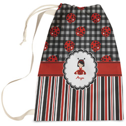 Ladybugs & Stripes Laundry Bag - Large (Personalized)