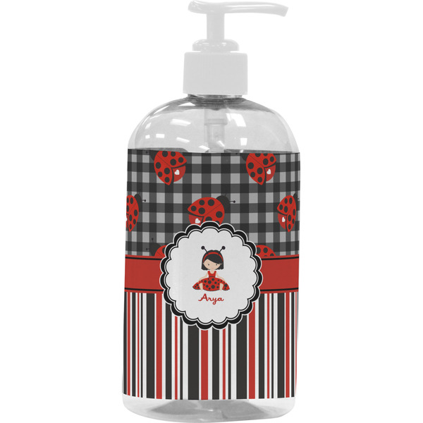 Ladybugs & Stripes Large Liquid Dispenser (16 oz) - White