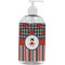 Ladybugs & Stripes Plastic Soap / Lotion Dispenser (16 oz - Large - White) (Personalized)