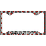 Ladybugs & Stripes License Plate Frame - Style C (Personalized)