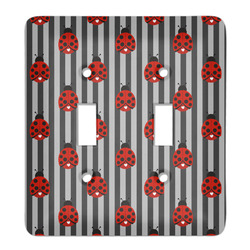 Ladybugs & Stripes Light Switch Cover (2 Toggle Plate)
