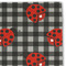 Ladybugs & Stripes Linen Placemat - DETAIL