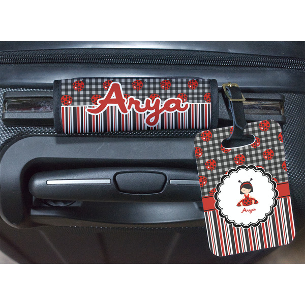 Ladybugs & Stripes Luggage Wrap & Tag