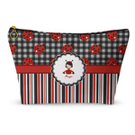 Ladybugs & Stripes Makeup Bag - Large - 12.5"x7" (Personalized)