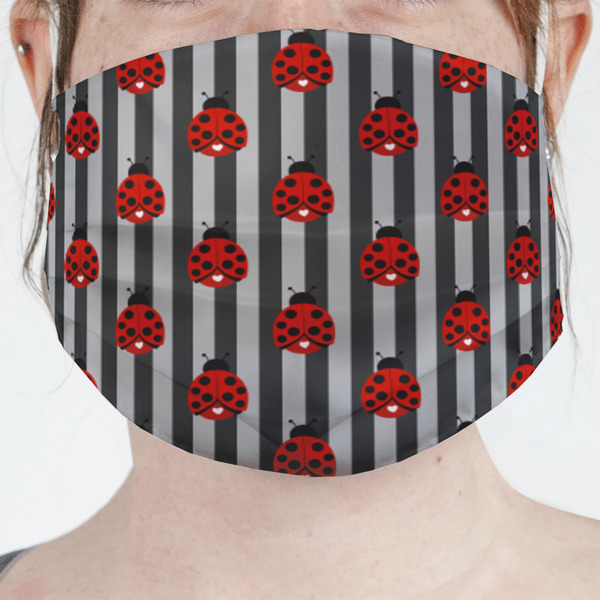Custom Ladybugs & Stripes Face Mask Cover