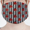 Ladybugs & Stripes Mask - Pleated (new) Front View on Girl