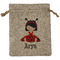 Ladybugs & Stripes Burlap Gift Bag (Personalized)