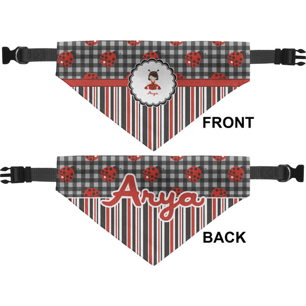 Ladybugs & Stripes Medium Dog Bandana Approval