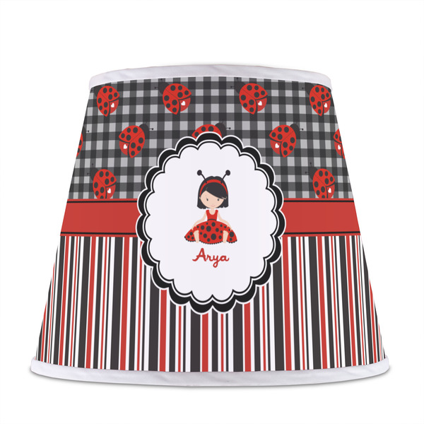 Ladybugs & Stripes Poly Film Empire Lampshade - Front View