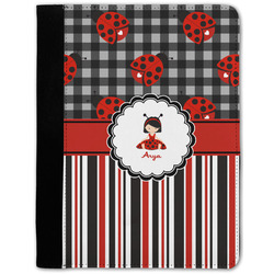 Ladybugs & Stripes Notebook Padfolio w/ Name or Text