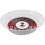 Ladybugs & Stripes Melamine Bowl (Personalized)
