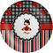 Ladybugs & Stripes Melamine Plate (Personalized)