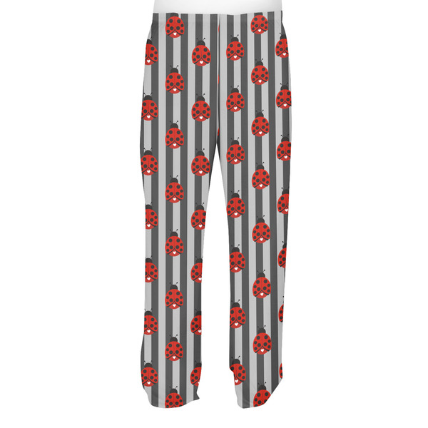 Ladybugs & Stripes Men's Pjs Back - on model