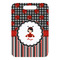 Ladybugs & Stripes Metal Luggage Tag - Front Without Strap