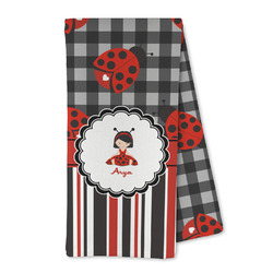 Ladybugs & Stripes Kitchen Towel - Microfiber (Personalized)