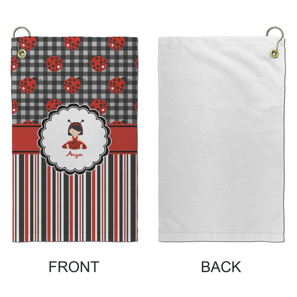Ladybugs & Stripes Microfiber Golf Towels - Small - APPROVAL