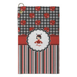Ladybugs & Stripes Microfiber Golf Towel - Small (Personalized)