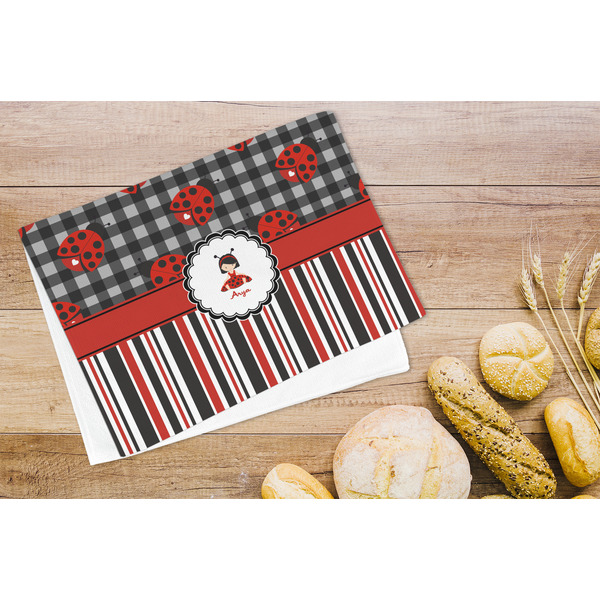 Ladybugs & Stripes Microfiber Kitchen Towel - LIFESTYLE