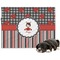 Ladybugs & Stripes Dog Blanket - Large (Personalized)