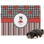 Ladybugs & Stripes Dog Blanket - Regular (Personalized)