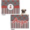 Ladybugs & Stripes Microfleece Dog Blanket - Regular - Front & Back