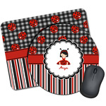 Ladybugs & Stripes Mouse Pad (Personalized)