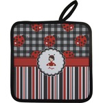Ladybugs & Stripes Pot Holder w/ Name or Text