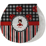 Ladybugs & Stripes Burp Pad - Velour w/ Name or Text