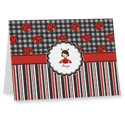 Ladybugs & Stripes Note cards (Personalized)
