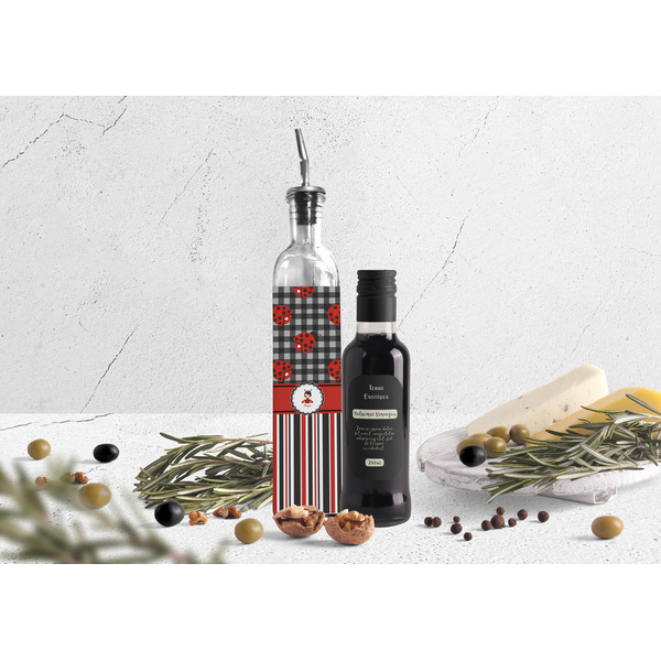 Ladybugs & Stripes Oil Dispenser Bottle - Lifestyle Photo