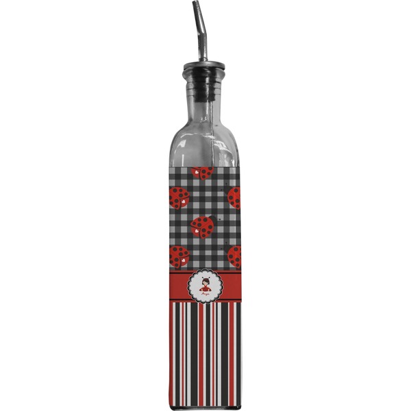 Custom Ladybugs & Stripes Oil Dispenser Bottle (Personalized)