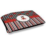 Ladybugs & Stripes Dog Bed w/ Name or Text