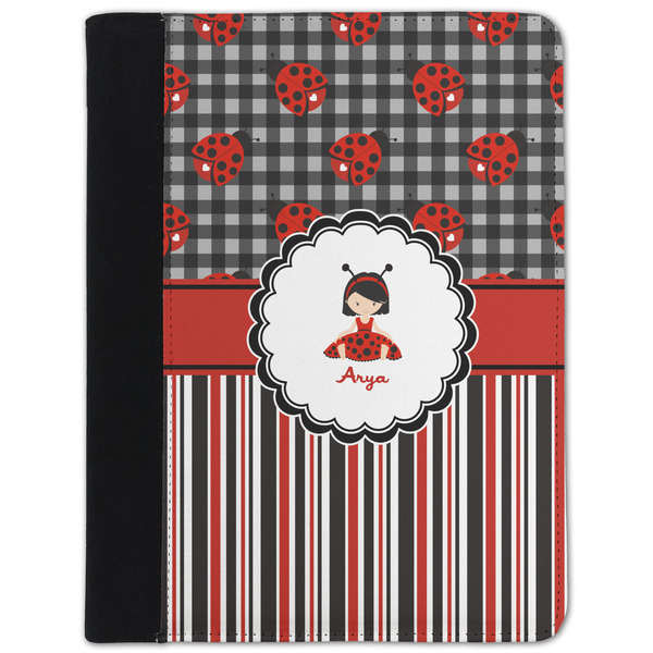 Custom Ladybugs & Stripes Padfolio Clipboard - Small (Personalized)