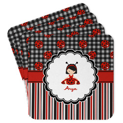Ladybugs & Stripes Paper Coaster (Personalized)
