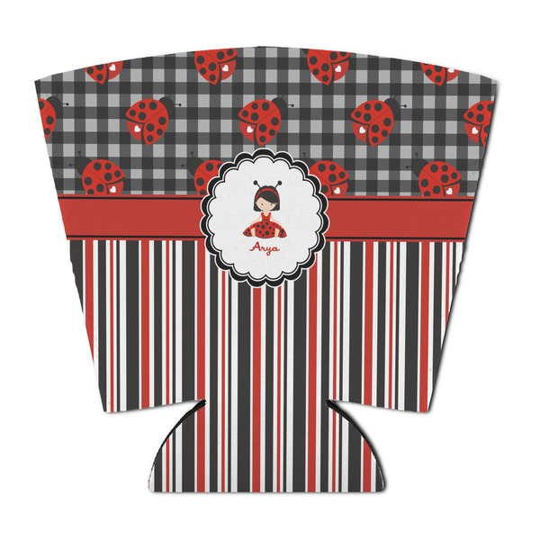 Custom Ladybugs & Stripes Party Cup Sleeve - with Bottom (Personalized)