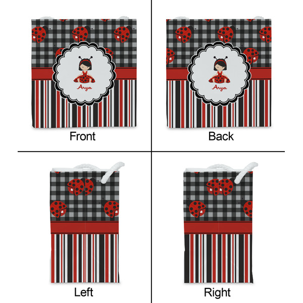 Ladybugs & Stripes Party Favor Gift Bag - Gloss - Approval